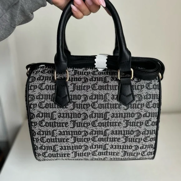 Juicy Couture Black Beige/ Liquorice Freshly Picked Satchel - Picture 3 of 4